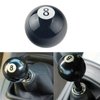 RYANSTAR Shift Knob Black 8 Ball Billiard Acrylic Gear Shift Lever Shift Knob Black Shaped Round Manual with 3 Adapters Universal Fit Compatible with Manual Car M 81.25, M 101.25, M 101.5, M 121.25