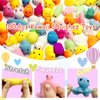 LENYOQIN 100 Pcs Kawaii Squishies, Mochi Squishy Toys for Kids Party Favors, Mini Sensory Stress Relief Goodie Bags Novelty Toy, Classroom Prizes , Christmas Stocking, Birthday/Xmas Gifts (Random)