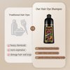 Hair Dye Shampoo 3 in 1, Hair Color Shampoo, Semi-Permanent Hair Color, Instant Dark Brown Hair Dye, Safe & Professional Hair Dye Shampoo, Easy To Use, For Salon & Home DIY 16.9 FL OZ (Dark Brown)