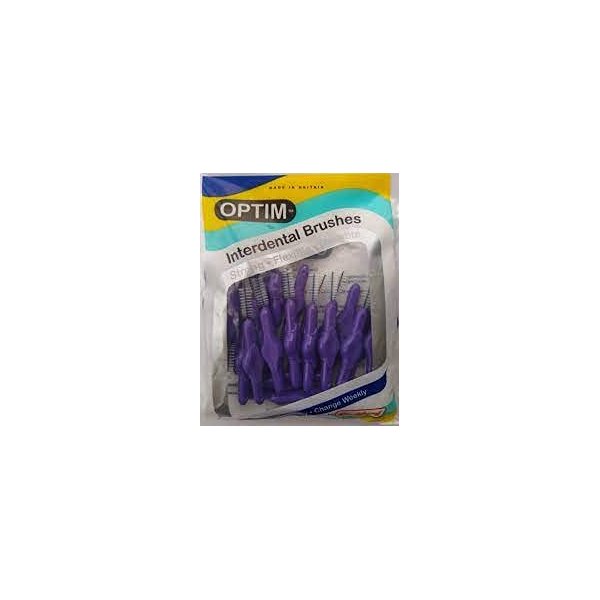 stoddard OPTIM Purple Interdental Brushes - 25 Pack - 1.1mm Purple Size for Optimal Oral Hygiene.