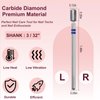 HungGato Diamond Cuticle Nail Drill Bits, Pro Electric Nail Bit for Nail Salon Manicure, 3/32 Shank efile Bit,Under Nail Cleaner for Cuticle Dead Skin Nail Prepare, Beginners Bits (Medium)