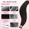 MAXITA I Tip Hair Extensions Human Hair,50g/50s Dark Brown 20 InchItip Human Hair Extensions Comfortable Wear, Invisible & Natural Cold Fusion, 100% Remy Human Hair Itip Keratin Hair Extensions