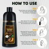 Dark Brown Hair Dye Shampoo, Hair Color Shampoo 3 in 1, Semi-Permanent Gray Hair Coverage for Woman & Man, Mild Formula, Lasts 30 Days(16.90 oz)