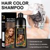 Natural Black Hair Dye Shampoo,Magic Hair Dye Shampoo,Colors Hair in 15 Minutes,Long Lasting,500 Ml,3-In-1 Hair Color
