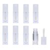 AJLTPA 8 Pieces Lip Gloss Tubes with Wand Empty, 6.5ml Refillable Lip Gloss Bottles Mini Lip Balm Bottles Transparent Lip Gloss Containers with Rubber Stoppers for DIY Lipgloss (white)