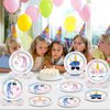Naozinebi 48PCS Unicorn Birthday Plates Unicorn Party Supplies Magical Unicorn Tableware Rainbow Plates Disposable Paper Plate for Girls Boys Kids Unisex Unicorn Party Baby Shower Favors 6.7*6.7inch