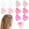 Ahoney 10Pcs Pink Hair Claw Clips for Women Girls, 1" Mini Matte Small Hair Clips for Thin Thick Medium Hair Cute Jaw Clips Strong Hold Hair Barrettes Clip with Gift Box (Pink)