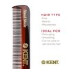 Kent Slim Jim Handmade All Fine Tooth Pocket Comb for Men, Hair Comb Straightener for Everyday Grooming Styling Hair, Mustache and Beard, Use Dry or with Balms, Saw Cut Hand Polished, Made in England