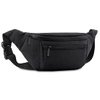 Fanny Pack for Men Women,Crossbody Waist Bag Pack,Belt Bag for Travel Walking Running Hiking Cycling,Easy Carry Any Phone,Wallet (Black)