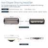 Foil Screen& Shaver Head Cutter Blades Replacement Compatible with Philips QC5550 QC5580 QC5570 QC5510 QC5530 QC5560 Hair Cilppers Comb Parts, Trimmer Shaving head Replacement for QS6140 QS6160