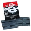 Vaultz CD Binder Pages, 8 CD Capacity per Sheet, 25 Sheets per Box, Clear and Black (VZ01401)