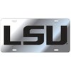 LSU Tigers Silver-Black Mirrored License Plate Tag