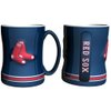 Boston Red Sox Coffee Mug - 14oz Sculpted Relief - Blue