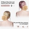 BOGOLDIE 5 Pcs Messy Hair Bun Women Hairpiece Messy Curly Hair Bun Tousled Updo Elastic Rubber Band Extends Ponytail For Women Girls (m27/613)
