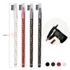 4pcs Eyebrow Mapping Pencils Peel-Off Hard Core Brow Pencil with Brush for Marking, Filling and Outlining,TgoBeauty Tattoo Makeup and Permanent Makeup Eye Brow Liner Beauty (Black)