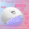 NAILGIRLS UV LED Nail Lamp, 150W Fast Curing UV Light for Gel Nail, Professional UV Nail Lamp 4 Timer Setting with Automatic Sensor, Nail Dryer with 36pcs Lamp Beads for Home, Salon, White