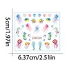 12 Sheets Ocean Water Transfer Nail Decals Cute Sea Creature Sea Shell Starfish Jellyfish Sea Turtle Summer Nail Decals Watermark Nail Designs Manicure Stickers Nail Art Accessories(15)