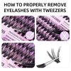 Natural Lash Extension Kit 240 PCS Lash Clusters Kit False Eyelashes Natural Look Wispy Lashes 10-16MM Individual Lashes Extensions DIY at Home