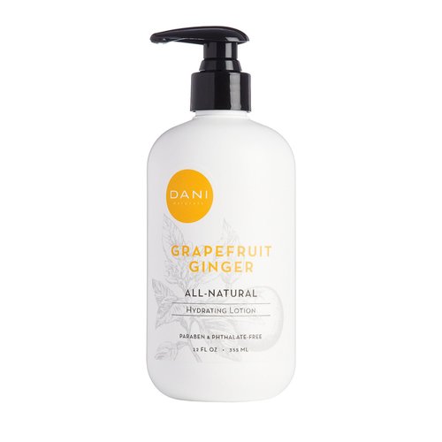 DANI Naturals Hand & Body Lotion - Grapefruit Ginger, Moisturizing Lotion for Dry Skin with Aloe Vera, Vitamin E & Shea Butter, Deep Hydration Lotion for Women, For All Skin Types, Paraben-Free, 12 Oz