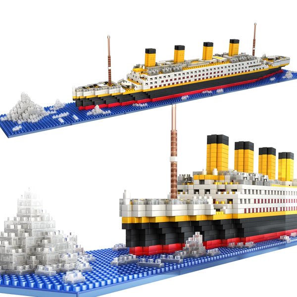 HYG Toys Titanic Micro Mini Building Blocks Set, 1860Pcs Ship Model Building Bricks, 3D Puzzle Sets DIY Educational Toys Gift for Adults and Kids