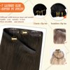 Full Shine 20 Inch Seamless Clip in Hair Extensions Human Hair Dark Brown Real Hair Clip in Extensions Straight Pu Weft Brazilian Clip in Hair Extensions 120 Grams 8Pcs