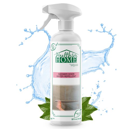 CHOMP! Shower Door Water Repellent: Healthier Home ShowerDoorMagic 6 in 1 Hard Water Stain Preventer for Glass, Fiberglass, Tile & More- Spot, Soap Scum, Calcium & Limescale Prevention 32 oz.