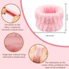 Atoden Cat Ears Spa Headband Wristband Set Animal Skincare Headband Funny Makeup Headband for Washing Face Fluffy Elastic Face Wash Hair Band for Women Girls Cute Trendy Stuff (Pink)