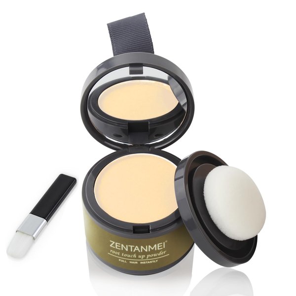 ZENTANMEI Root Touch Up Hairline Powder for Women & Men, Gray Hair Cover Up, Hairline Shadow Powder Waterproof & Windproof, 0.14 oz Root Cover Up Powder for Thinning Hair (Light Blonde)