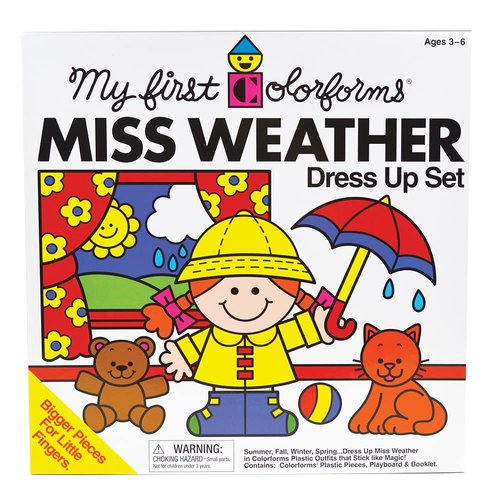 Colorforms Stickers for Kids, My First Colorforms, Miss Weather Dress Up Set - Arts and Crafts, Toddler Stickers, Scrapbook Stickers, Kids Crafts, Kids Stickers, Stickers for Girls Ages 3+