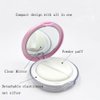 Empty Plastic Loose Powder Compact Container with Velvet Powder puff Mirror and Elasticated Net Sifter,Empty Reusable Powder box, 5g Portable DIY Makeup Powder case