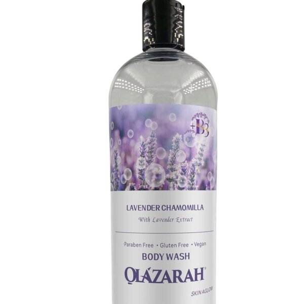 OLAZARAH Lavender Chamomilla Body Wash for Women and Men - Nourishing & Moisturizing - All Skin Types - Paraben-Free – Vegan, 33.8 fl. oz