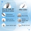 KevKev Lash Clusters Kit 3D Fluffy Cluster Lashes 30D+50D 320 Pcs DIY Lash Extensions Eyelash Clusters Glue Individual Lashes Remover Cluster Thin Band & Soft (Fluffy 30+50D Kit,D-8-16mix)