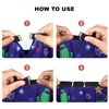 Kids Barber Cape with Neck Duster Brush, Professional Salon Hair Cutting Cape with Adjustable Snap Closure(Cartoon Monster)