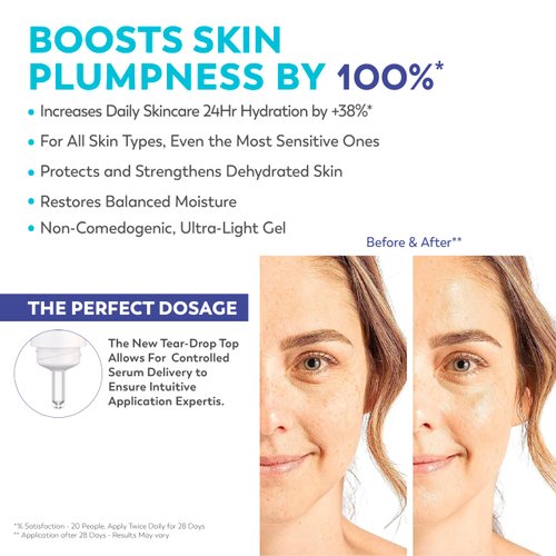 Eau Thermale Jonzac Rehydrate Organic Pure Hyaluronic Acid Hydrating Serum for Face - 24H Hydration - Plump and Repair Dehydrated Skin - Safe for Sensitive Skin - 1.01 fl oz