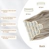 FLIACE Hair Extensions Clip ins, 6 PCS Wavy Extensions, Light Gray&Ash Blonde&Light Brown Thick Hair, Blends Well Hair Extensions (20Inch, 6PCS, Gray Brown&Ash Blonde)