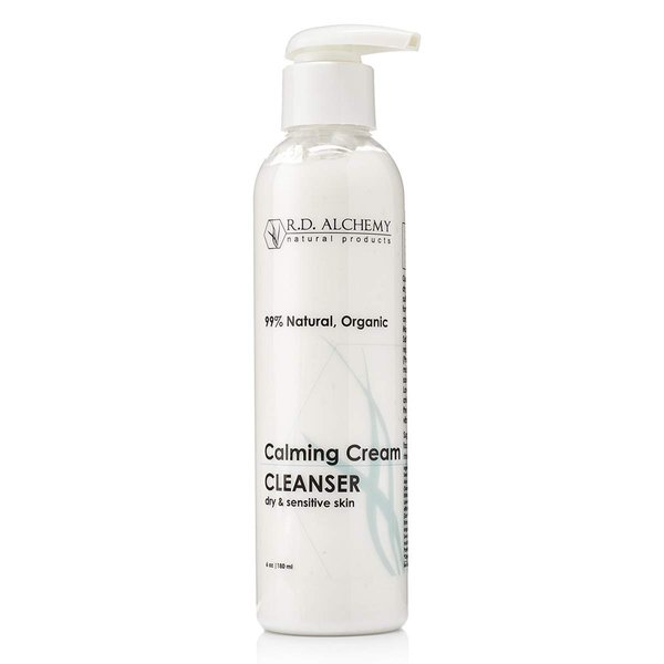 RD Alchemy - 100% Natural & Organic Calming Cream Cleanser. Sulfate Free Face Wash for Dry, Sensitive Skin - Soothing while Cleansing & Moisturizing.