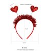 LKQBBSZ Red Valentine's Day Heart Headband Hair Band Red Hearts Boppers Hairband for New Year Holiday Wedding Birthday Party Gift