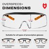 NoCry Safety Glasses Over Eyeglasses with Anti Scratch Lenses - 100% UV Protective Eyewear Over Glasses - ANSI Z87 & OSHA Certified Lab Safety Goggles Over Glasses or Over Glasses Safety Glasses