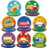 Yiaoyinnz 48PCS Transportation Tableware Decorations Transportation Birthday 7 Inch Paper Plates Car Train Airplane Dessert Plates Traffic Dinnerware for Boys Kids Baby Shower Party Supplies Favors