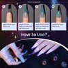 SUPWEE 12 Colors Reflective Glitter Gel Polish - Silver Pink Blue Sparkle Gel Nail Polish Shimmer Holographic Nail Gel Polish Manicure Soak Off Lamp Gel Home DIY Varnish