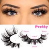 Veleasha Mink Lashes Spiky Cat Eye Lashes Dramatic Eyelashes Fluffy 7 Pairs Manga Lashes 16-26mm Wet Long False Eyelashes 3D Lashes Look Like Eyelash Extensions (C+ Curl - Pretty)