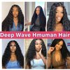 Glueless Wigs Human Hair Pre Plucked Pre Cut Wear and Go Deep Wave Lace Front Wigs Human Hair for Beginners Upgraded No Glue Pre Cut 5x5 Hd Lace Closure Wigs for Black Women Human Hair Wig 18 Inch