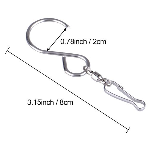 Kuuqa Swivel Hooks Clips for Hanging Wind Spinners Wind Chimes Crystal Twisters Party Supply(6 Pack)