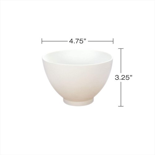 APPEARUS 6-Pc Facial Mask Mixing Bowl Set - Microwavable Silicone - Professional Spa Face Mask Mixing Tool (White - 6-Pcs)