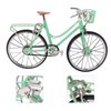 Metal Bike Model, Desktop Mini Finger Bike Figurines Toy Miniature Retro Mini Model Bike Christmas Ornaments Family and Friend 7.68 x 4.72inch