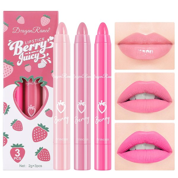 New Matte Lipstick Set,3 Colors Natural Velvet Crayon Lipstick for Women Makeup,Non-sticky&Long Lasting 24 Hour Superstay Lip Gloss (Lipstick Set A)