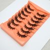 BLUPLE Cat Eye Lashes Natural Volume Lashes Eye Fluffy False Eyelashes Wispy Mink Lashes that Look Like Extensions Fox Eye Lashes 7 Pairs