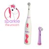 Brusheez® Electronic Toothbrush Replacement Brush Heads 2 Pack (Sparkle The Unicorn)