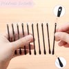 300Packs Disposable Double-Headed Comedones Extractor Plastic Blackhead Remover Black Pimple Popper Tool Acne Removal Stick Cotton Swab Beauty Tool