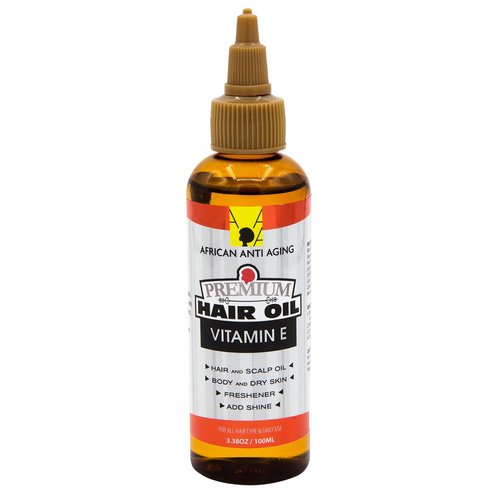 African Anti Aging Premium Hair Oil Vitamin E 3.38 Oz (Pack of 3)